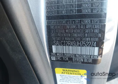 2018 Land Rover Discovery Sport Hse Lux z USA, uszkodzony, nr VIN SALCT2RX9JH752274